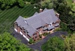 Top View of luxury residential house